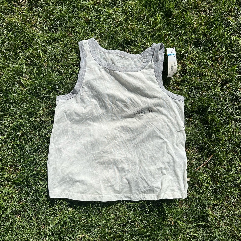 Roxy White and Gray Tank Top